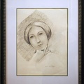 Catherine PAISSE Portrait de femme d___apr__s Degas Mine de Plomb
